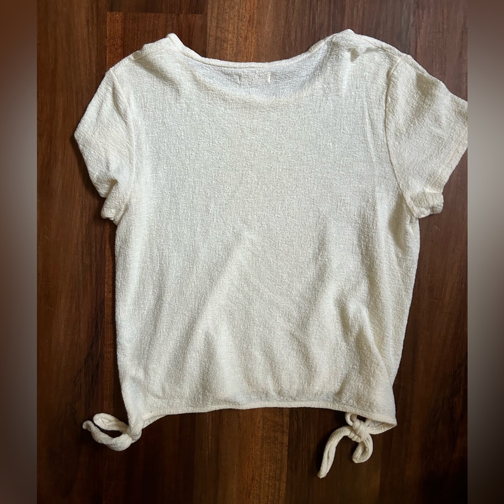 Madewell Side Tie Shirt sz L white